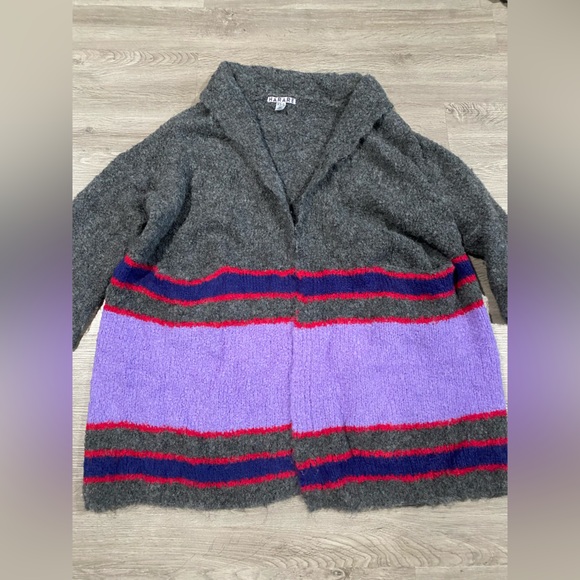 Anthropologie Harare Bonfire Cardigan Pockets Oversized Open Front Alpaca - Picture 5 of 10